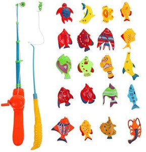 Colorfulworld 20Pcs Magnetic Fishing Toys Bath Toys Children