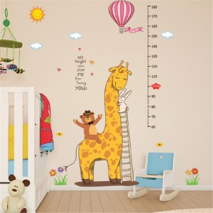 Ampire 95 cm Wall Stickers Loving Giraffe Size Chart For Kids Self