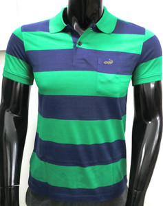 CROCODILE Striped Men Polo Neck Green T 