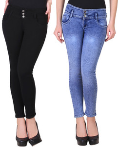 A-Okay Slim Women Blue, Black Jeans 