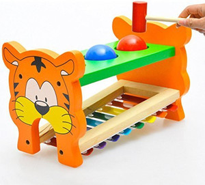 Little rock 2In1 Kid Wooden Pound And Tap Bench Xylophone Educational ...