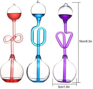 Love Meter Hand Boiler Thermometer Spiral Glass Science Energy Museum Toy ABACD 