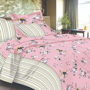 August Divine Satin Queen Flat 180 TC Floral Bedsheet - Buy August ...