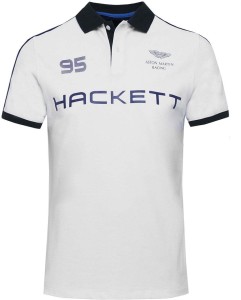 Fedt podning skjold Hackett Printed Men Polo Neck White T-Shirt - Buy Hackett Printed Men Polo  Neck White T-Shirt Online at Best Prices in India | Flipkart.com