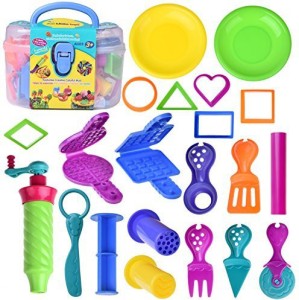 Fantarea Colour Dough Toys Color Clay Plasticine Color Dough Sushi Pretend Kitchen Toys Playset Model Tool Accessories Mould Play Kit Toy Education Toys Clay Toys for Kid Girls Boys 5 6 7 8 Years Old 
