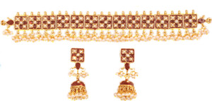 Touchstone Royal Meena Collection Indian Bollywood Fantastically Created Traditional Meenakari Enamel Faux Pearls Designer Jewelry Choker Set for Women in Gold Tone. Touchstone Royal Meena Collection Indian Bollywood Fantastically Created Traditional Meenakari Enamel Faux Pearls Designer Jewelry Choker Set for Women in Gold Tone.