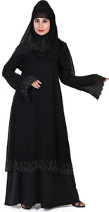 black abaya stone work