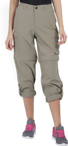 Wildcraft Solid Women Grey Track Pants 