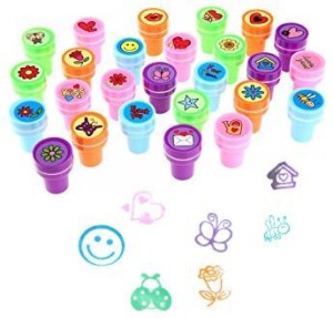 Toys & Games 26pcs Animal Assorted Stamps Kids Self-ink Stampers Plastic  Stampers for Kids 