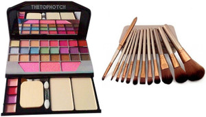 TheTopNotch Makeup Kit 6155 And Naked 3 Makeup Brush Set 12 Peice
