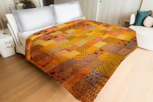 Details about   Handmade Vintage Silk Bedspread Kantha Patchwork Quilt Coverlet babyThrow Indian 