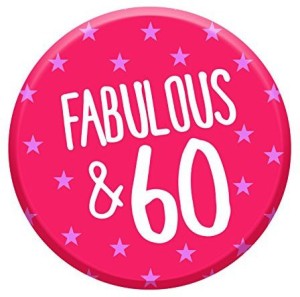 50th Birthday 'Personalised' Happy  Birthday Celebration Badge 59mm Badge 