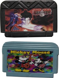 PTCMart 8 Bit Tv Video Game Cassette Game Including taken -3 and mickey  mouse Gaming Accessory Kit - PTCMart : 