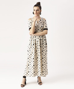 LIBAS Women Maxi Beige Dress - Buy 