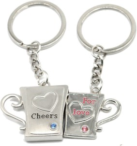2pc/set Customized Couples Keychain Pinky Gift Valentine Anniversary Heart