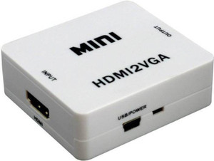 microware HDMI Adapter 9 m Pro VGA to HDMI Converter Metal Case