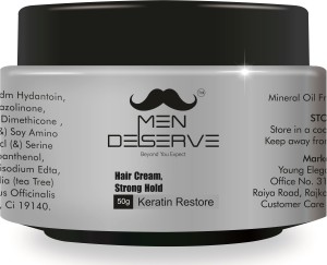 Men Deserve Hair Styling Cream Strong Hold with Keratin Restore Hair Cream  - Price in India, Buy Men Deserve Hair Styling Cream Strong Hold with  Keratin Restore Hair Cream Online In India,
