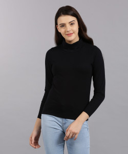 Pepe Jeans Solid Women Turtle Neck 