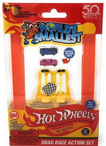 Worlds Smallest World S Smallest Hot Wheels Drag Race Action Set World S Smallest Hot Wheels