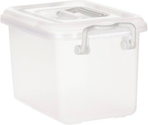 Fosly Plastic Storage Boxes with Lids 6 Pack 6 Liter Plastic Boxes 