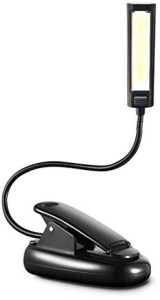 1pc Flexible Portable Clip-on Book USB LED Light Bed Table Desk Reading Lamp Silver-warm white light 