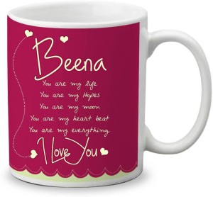 My Gifts Zone Beena Name Beautiful Ceramic Coffee Gifts for Anniversary/  Valentine's Day / Gifts for your Loved ones Ceramic Coffee Mug Price in  India - Buy My Gifts Zone Beena Name Beautiful Ceramic Coffee Gifts for  Anniversary/ Valentine's Day / Gifts ...