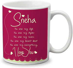 My Gifts Zone Sneha Name Beautiful Ceramic Coffee Gifts for Anniversary/ Valentine's Day / Gifts for your Loved ones Ceramic Coffee Mug Price in India - Buy My Gifts Zone Sneha Name My Gifts Zone Sneha Name Beautiful Ceramic Coffee Gifts for Anniversary/ Valentine's Day / Gifts for your Loved ones Ceramic Coffee Mug Price in India - Buy My Gifts Zone Sneha Name