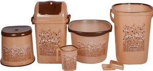 NAYASA Funk Bathroom Set Deluxe, 6 pieces 25 L Plastic Bucket Price in ...