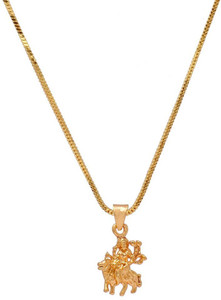 Gold Color Durga Maa Temple Locket 