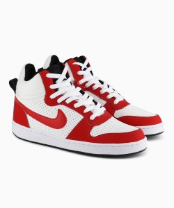 NIKE COURT BOROUGH MID Sneakers For Men - WHITE/GYM RED-BLACK Color NIKE COURT BOROUGH MID Sneakers Men Online at Best Price - Shop Online Footwears in India | Flipkart.com