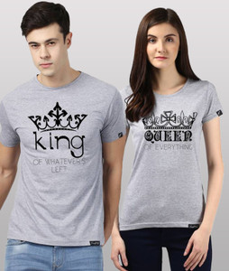 Young trendz Typography Couple Round 