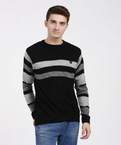 Buy DUKE Striped Round Neck Casual Men 