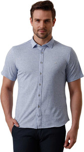 TRUE BLUE Men Solid Casual Blue Shirt 