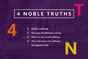 4 Noble Truths Buddha | Wall Art Poster Fine Art Print - Quotes ...