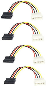 CAPSLOCK Power Sharing Cable 0.03 m 4 Pin to SATA Power Cable Pack Of 4 ...