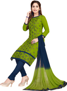 Salwar Studio Cotton Blend Embroidered 