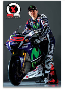 Moto GP Wall Poster - Jorge Lorenzo - With His Bike Yamaha YZR-M1