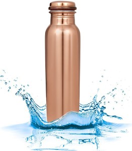 Pure Copper Plain Thermos Shaped drinking Water Bottle Yoga Ayurveda 