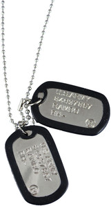 dog tag pendant with chain necklace 