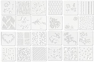 Juvale Drawing Stencils - 24-Pack Drawing Templates, Hollow Out Art ...