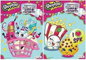 Shopkins Jumbo Coloring and Activity Book (Set of 2) 96 Pages Each - Jumbo Coloring and Activity ...