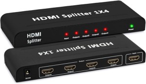 microware HDMI Splitter 1 In 4 Out, 1X4 HDMI Splitter Switch with 1 Input to 4 Outputs Support 3D Full HD 1080P HDTV Media Streaming Device microware : Flipkart.com