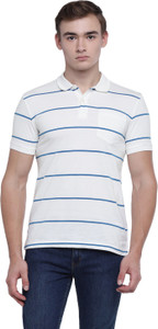 Pantaloons Striped Men Polo Neck 