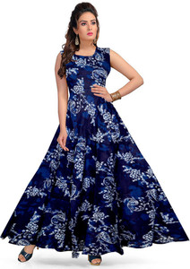 White Dress - Buy JWF Women Maxi Blue 