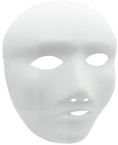 Size 6 9 MICHLEY 12pcs DIY Full Face Cosplay Mask White 12pcs Male 