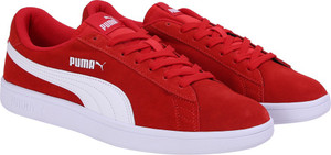 puma smash v2 white red