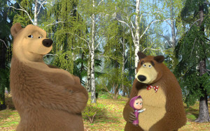 AnanyaDesigns Movie Masha And The Bear Wall Poster Paper Print Movies ananyadesigns-movie-masha-and-the-bear-wall-poster-paper-print-movies