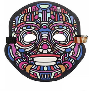 Senkoovi Music Sound Active Mask Led Light Up Party Mask Face Mask for Women Men