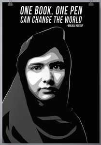 Malala Poster for Room &amp; Office (13 inch X 19 inch, Rolled) Paper Print ...