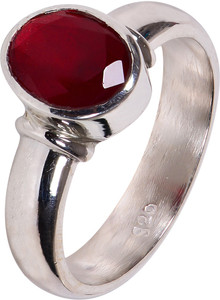 NOVICA Sterling Silver Garnet Cocktail Ring - Handmade, Triple Stone, Antique Elegance, India - View #2
